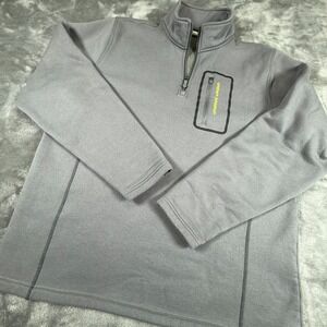 Under Armour Loose Fit 1/4 zip Men's Large Gray Fleece Chest Pocket Fleece Lined